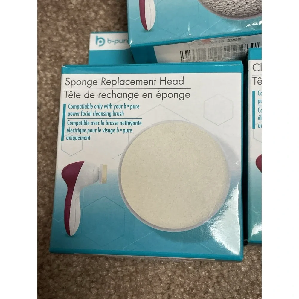 b·pure Power Facial Cleansing Brushes Replacement Brush Heads 3 Heads NIB‎